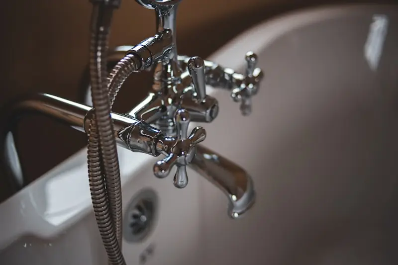 Professional plumber at work